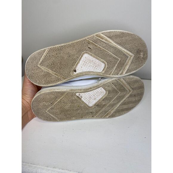 Tory Burch Howell Court Sneakers Womens 8 White Gold - Picture 6 of 7